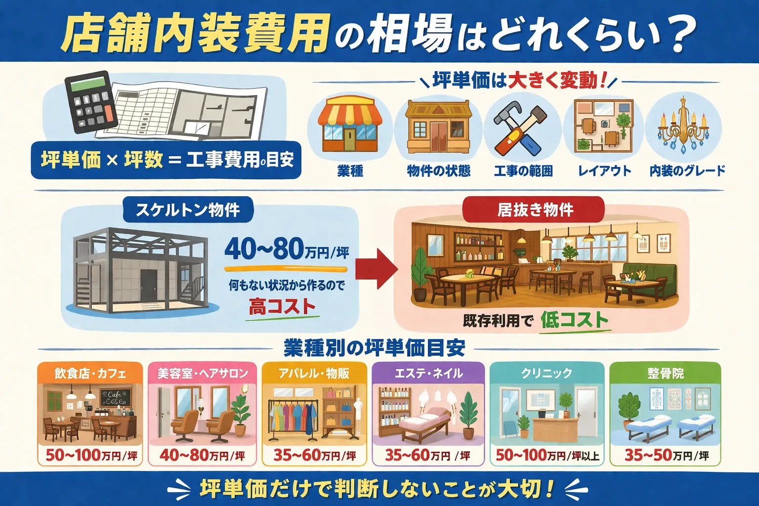 店舗内装費用の相場は？坪単価・内訳・失敗しない考え方を解説 - Lovation