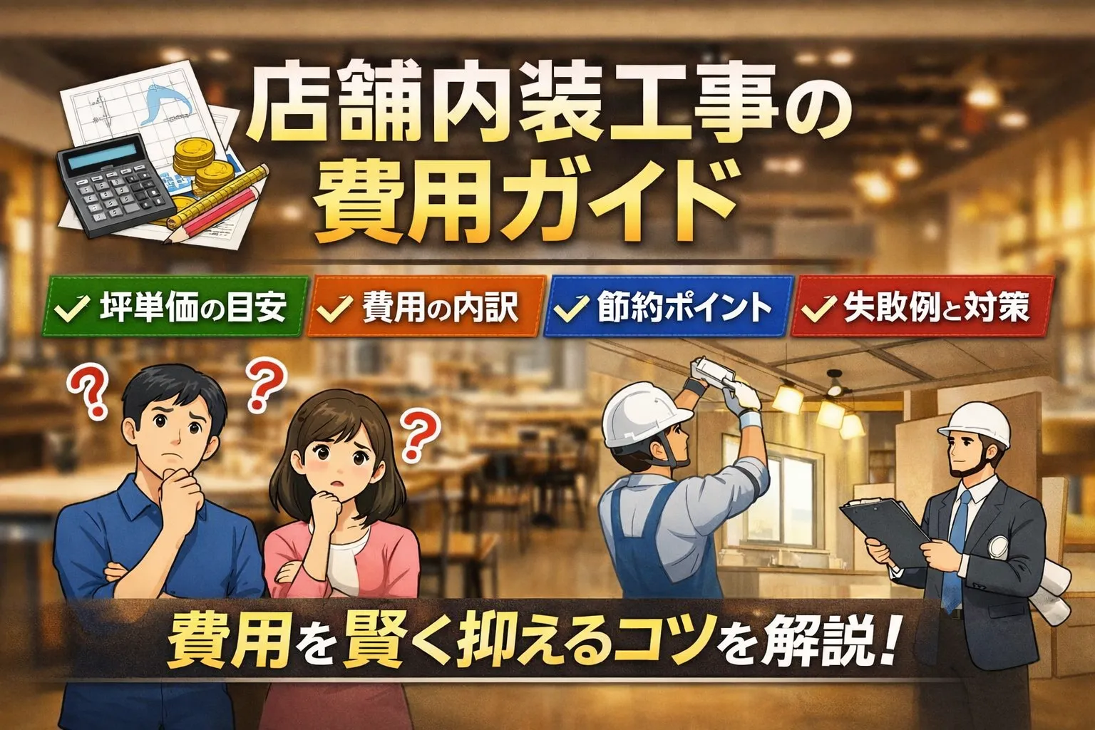 店舗内装費用の相場は？坪単価・内訳・失敗しない考え方を解説 