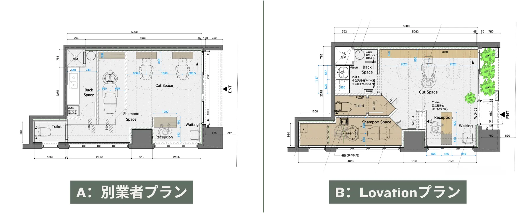 別業者プランとLovationプランの比較